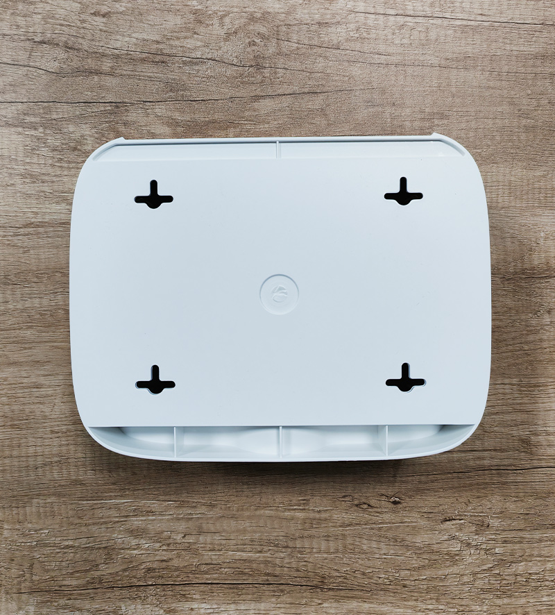 back view of paper hand towel dispenser