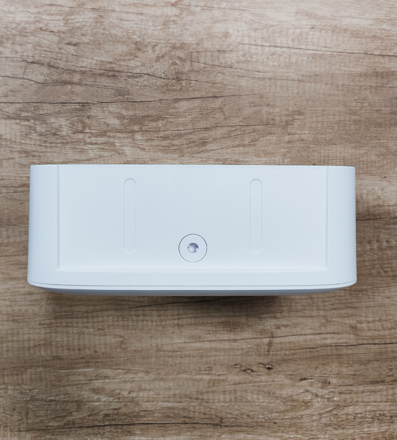 top view of paper hand towel dispenser