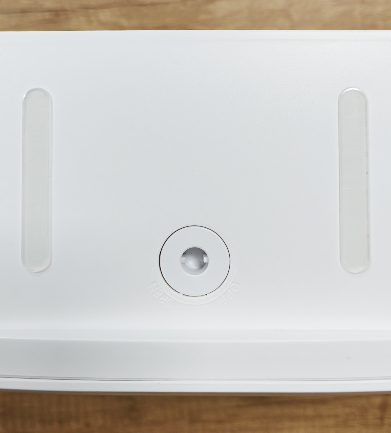 top view of industrial toilet paper dispenser
